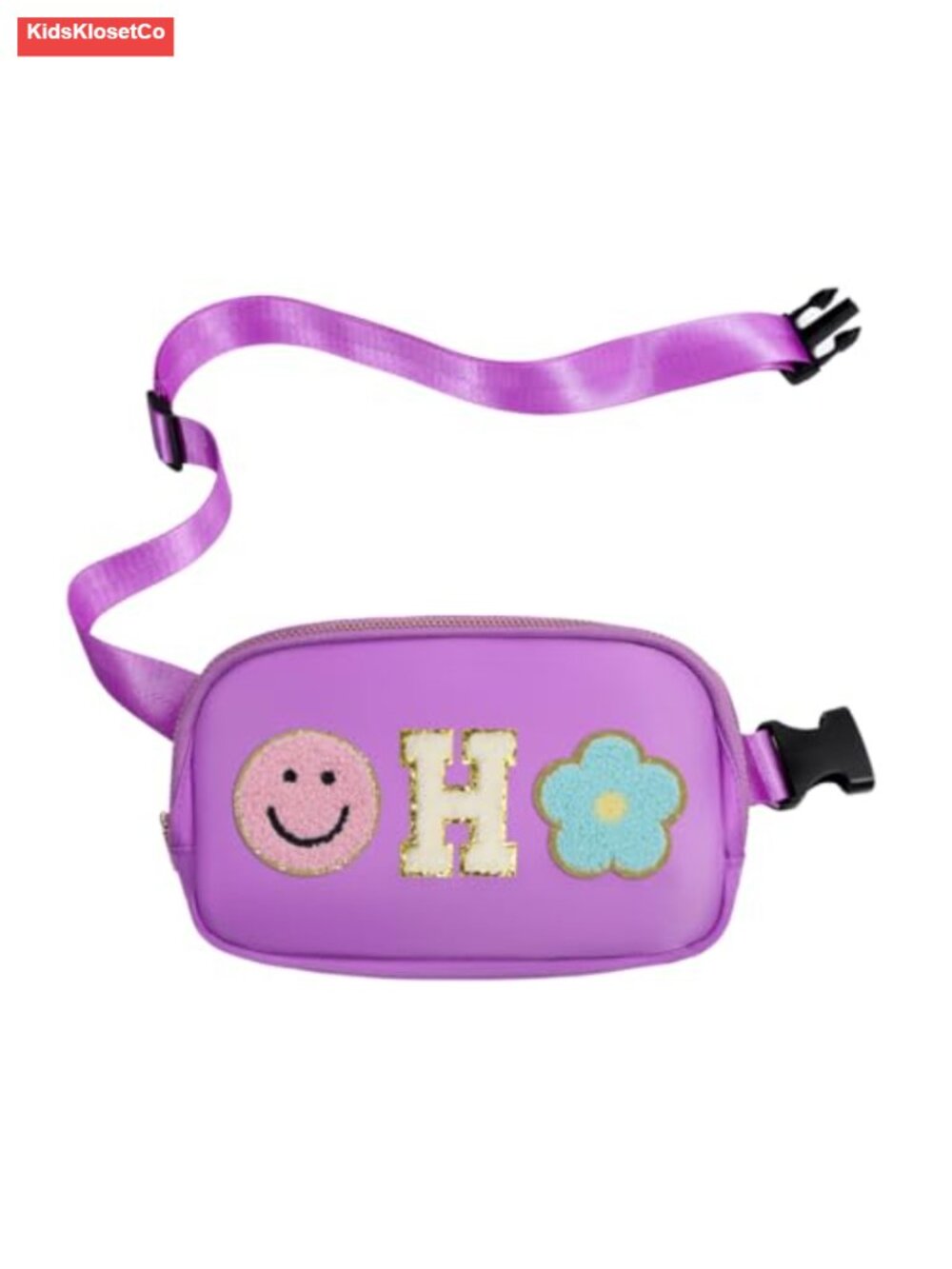 Nylon Fanny Pack Crossbody Bag Chenille Letter Preppy Belt Bag